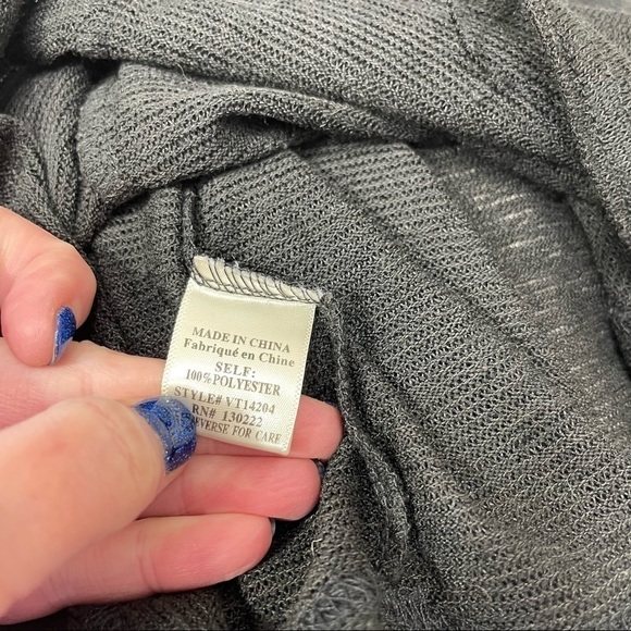 Very J Boutique Criss Cross Back Raw Hem Boho Top - Picture 11 of 12